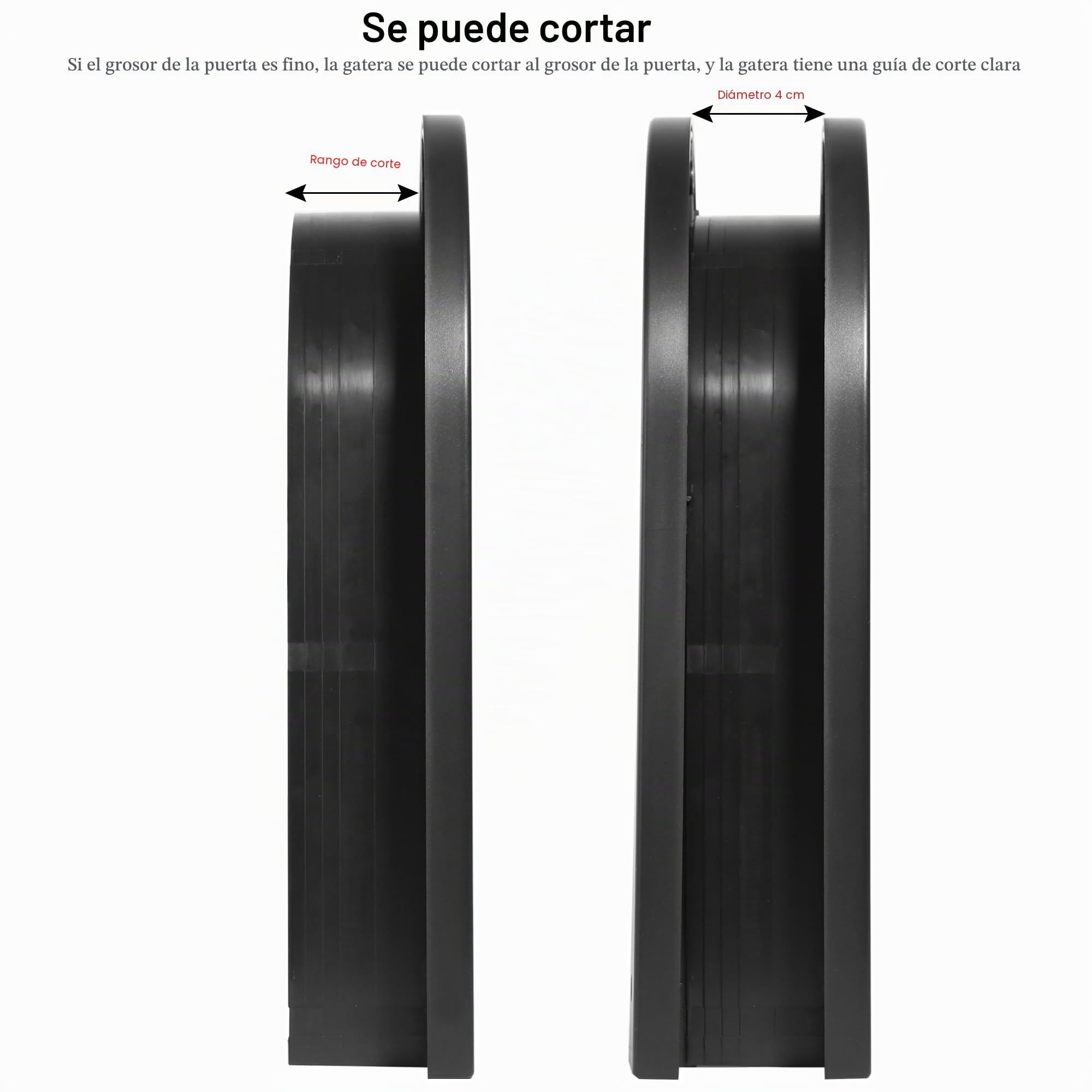 Wordcam Puerta interior para gatos, puerta interior con bloqueo de 2 vías para gatos de hasta 20 libras, puertas para mascotas para gatos, gatitos y perros pequeños (negro)