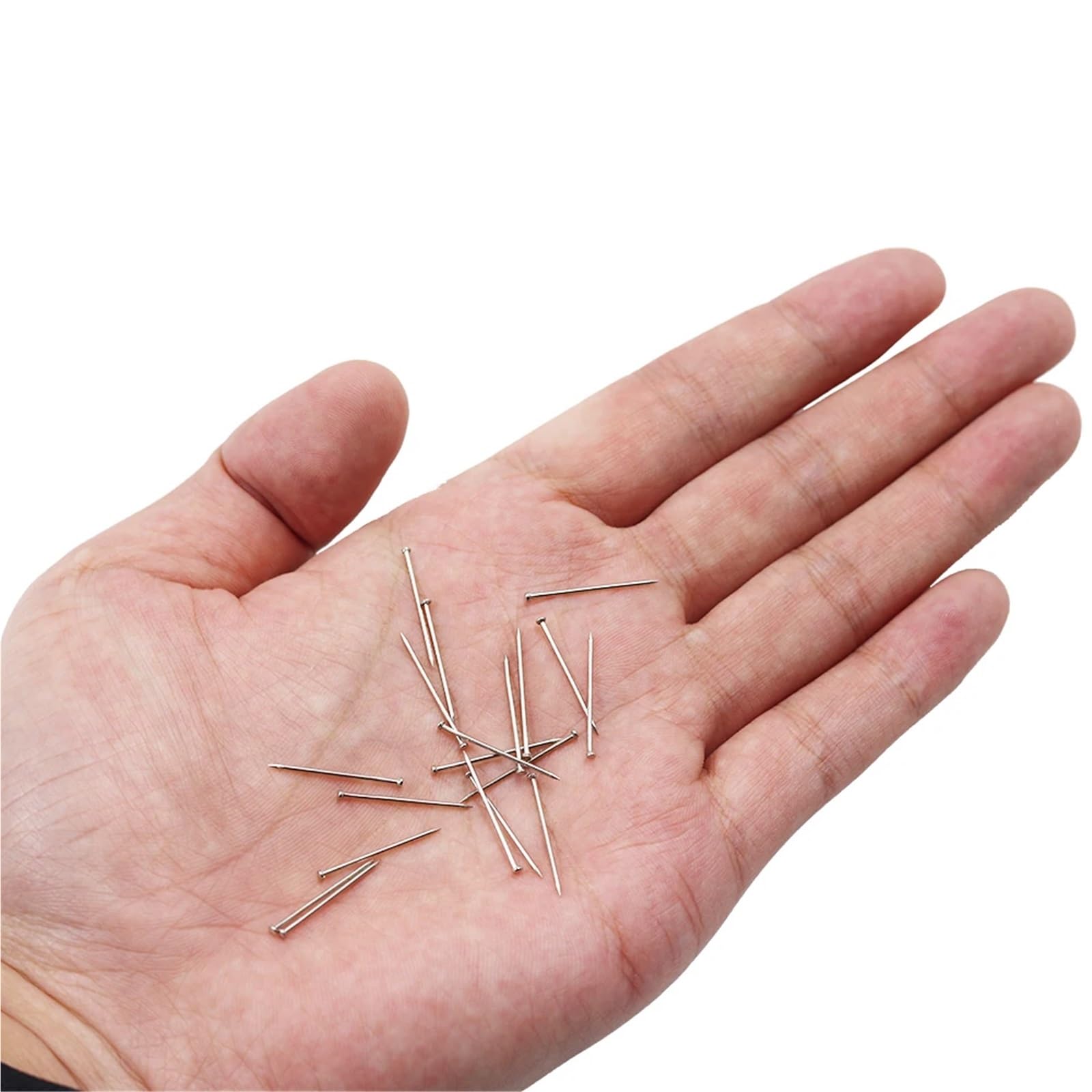 Alfileres de costura de 1 kg/caja de 0,7 mm x 2 cm, acero inoxidable, pin de satén fino para confección de joyas, costura, manualidades, herramienta de costura