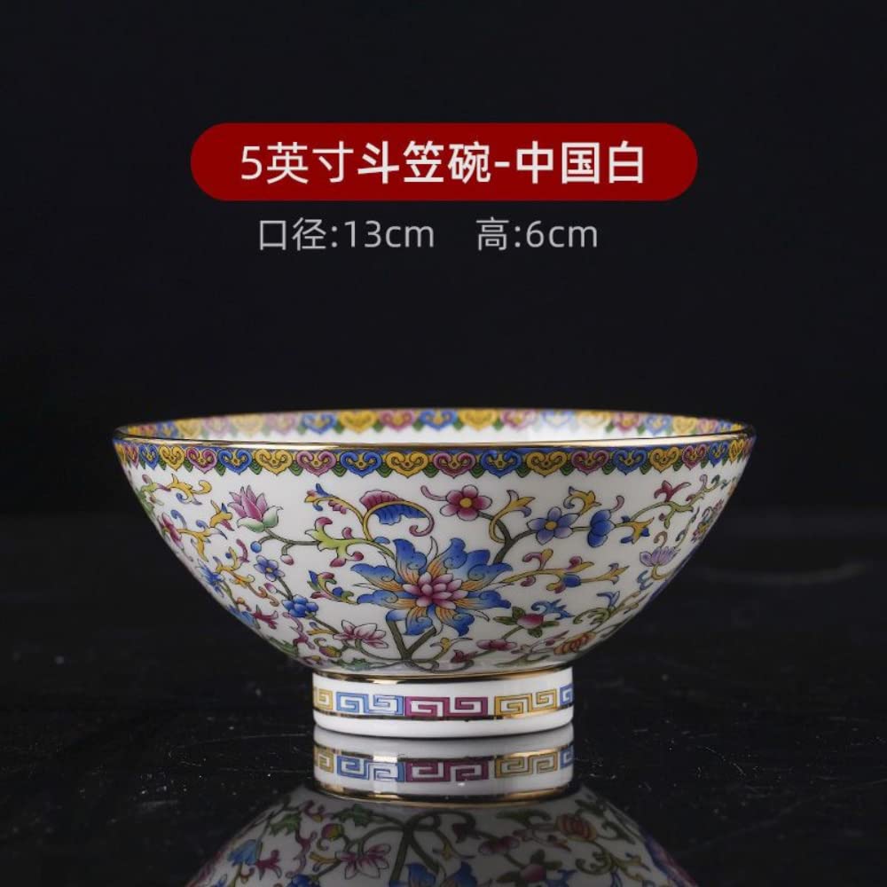 XIALON Jingdezhen Keramik-Geschirr, antiker Palast, bunt, chinesischer Stil, Keramik, Palast, 13 cm, 13 cm