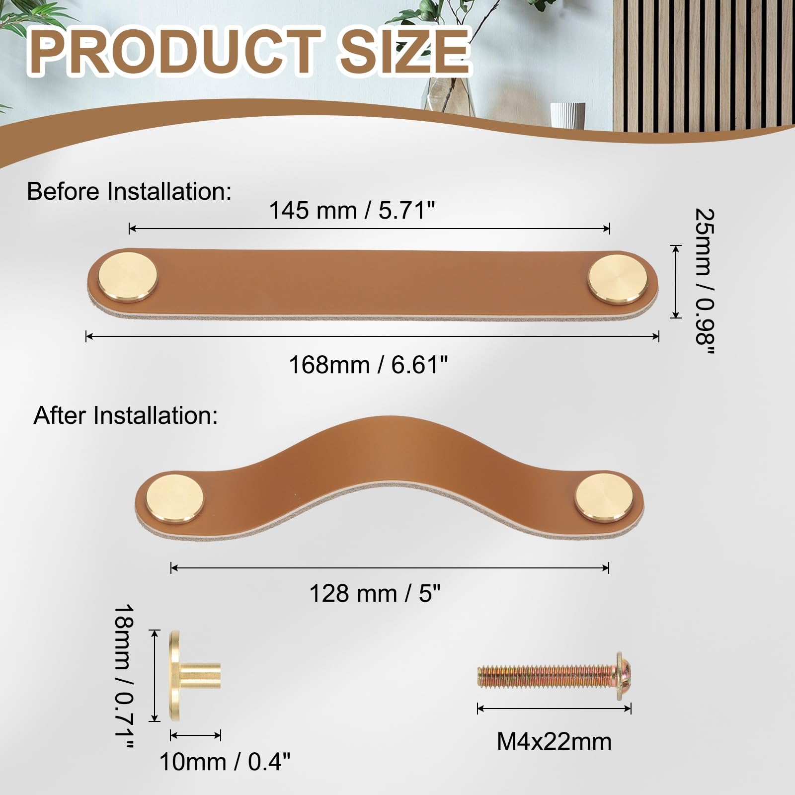 PATIKIL Leather Drawer Pulls - Image 2