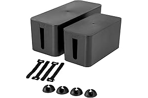 Cable Management Box: Child Proof Power Strip Cover and Cable Organizer Box