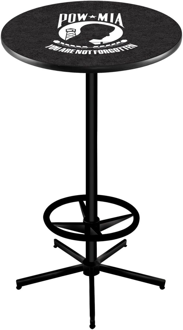 Holland Bar Stool Co. L216-42" Black POW/MIA Pub Table