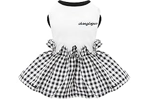 Classic Black and White Puppy Dog Dress for Small Dogs