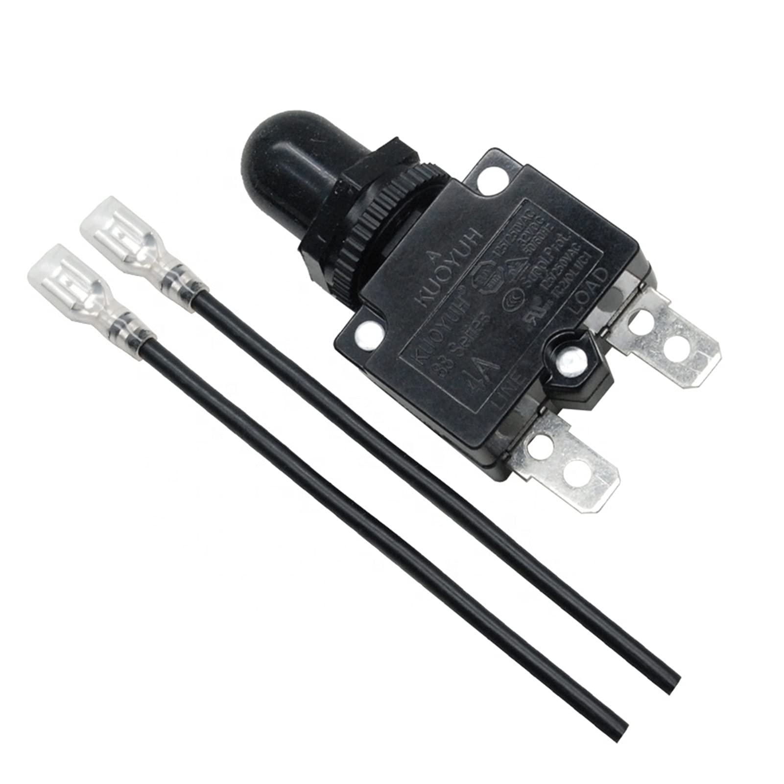 XRKJKQIDG Circuit Breaker 88 Series 8A Manual Reset Thermal Overload Protector Switch Straight pin Mini 32V DC(16a)