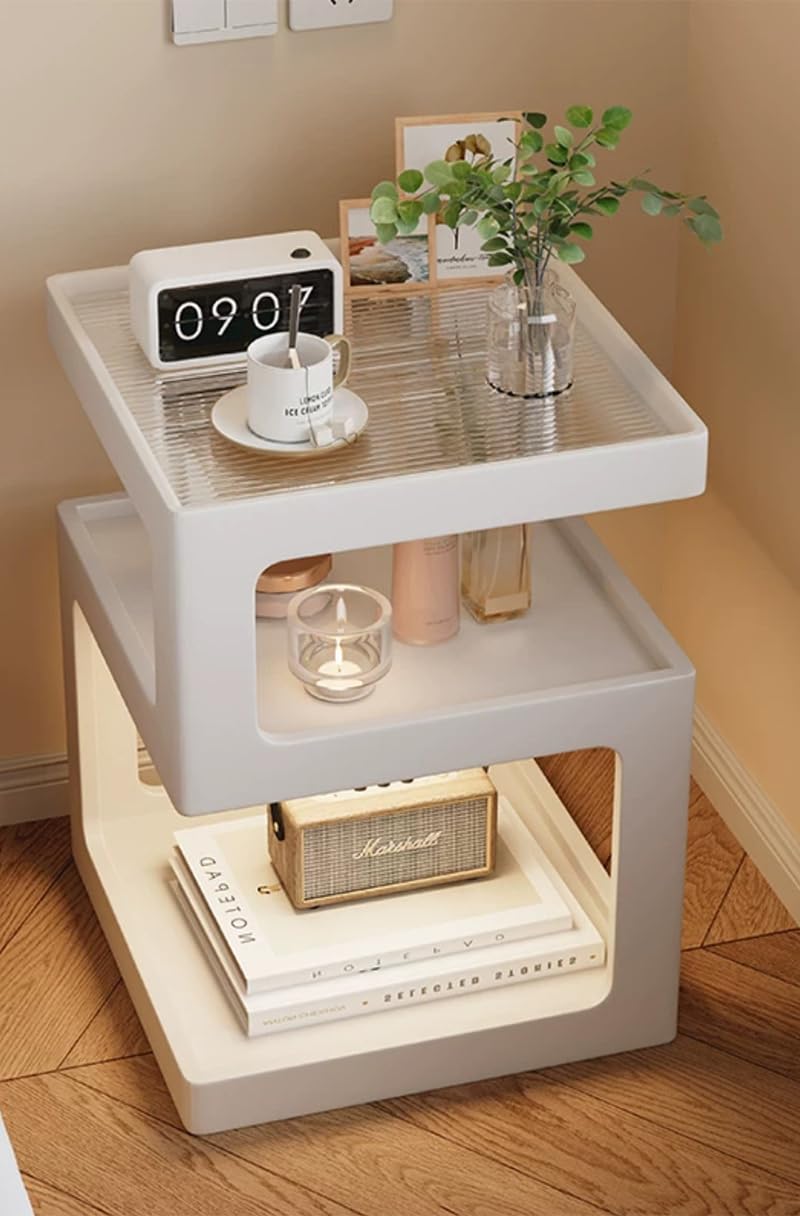 Amazon.co.jp: NUOMIE ベッドサイドテーブル ナイトテーブル ベッド横
