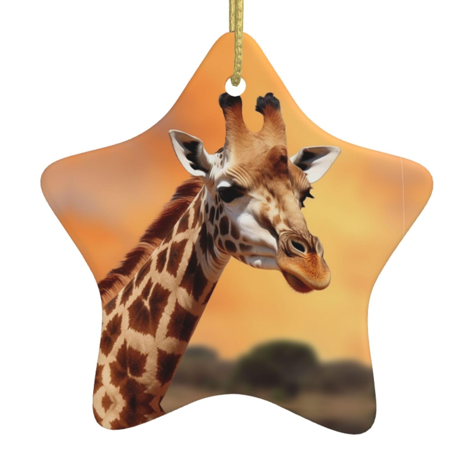 Giraffe Christmas Star Hanging Ornament Gifts Star Decorations, Christmas Tree Decorations Ornaments,Home Decor Xmas Decor Home Office Gift Ideas.