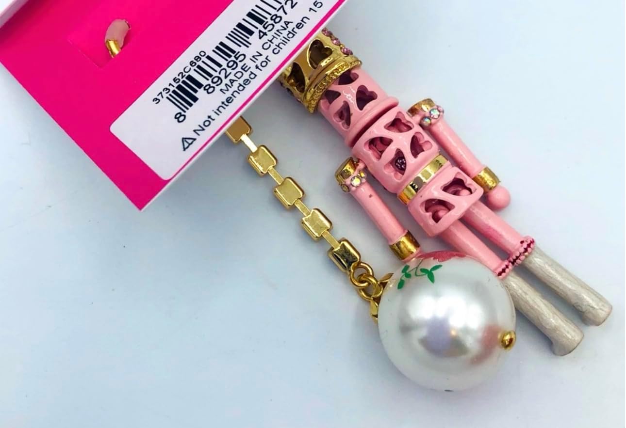 Betsey Johnson Nutcracker Mismatch Christmas Drop Earrings