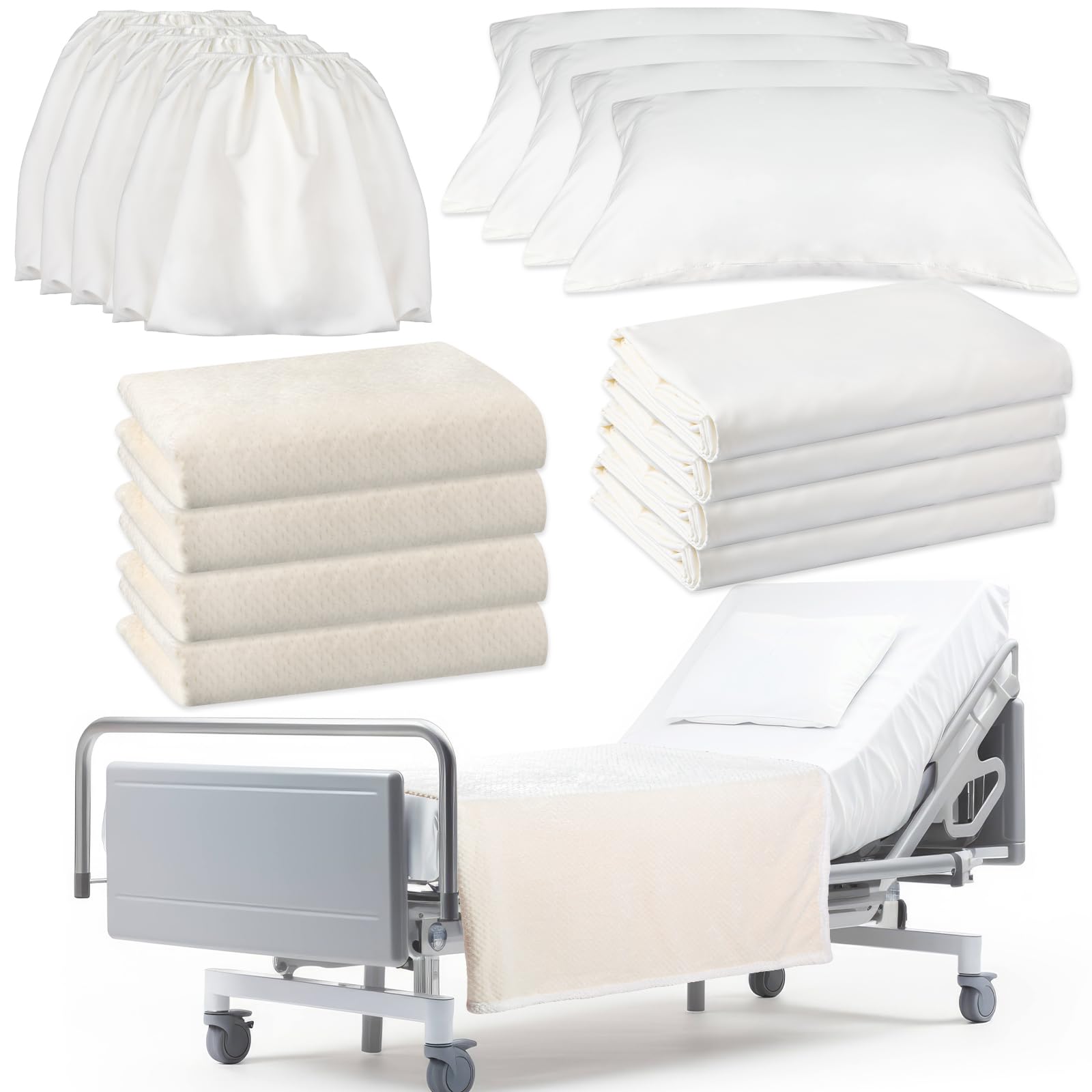 Hospital Bed Sheet Set - 8 Pcs Gray Comfort -18 Hospital Bed Sheet Set - 8 Pcs Gray Comfort -18