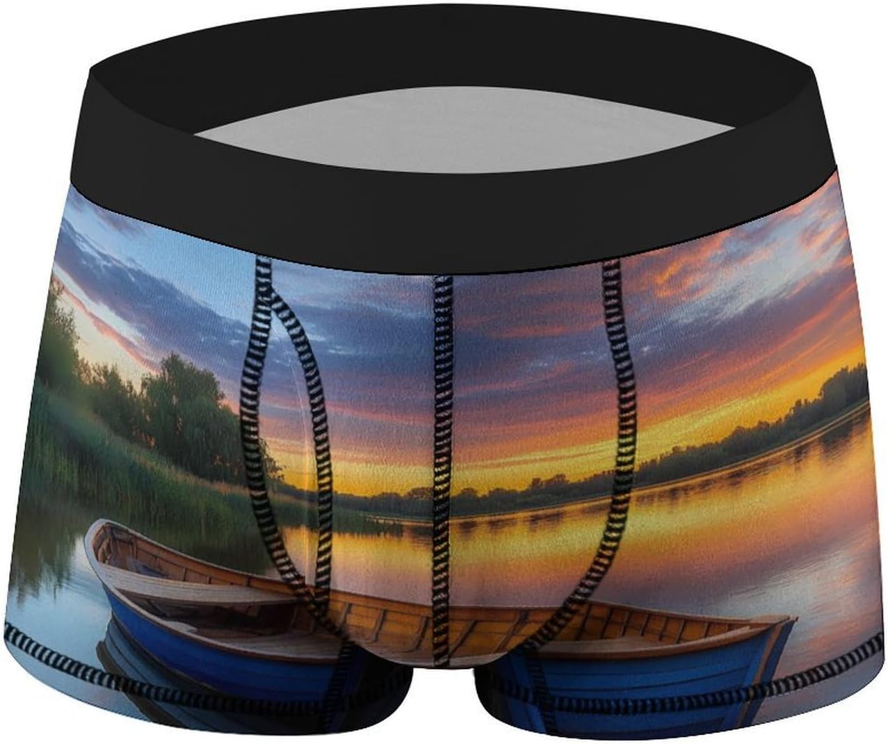 Boat Scenery Yosemite National Park Mens Underwear Moisture-Wicking Boxer Briefs Breathable Shorts Underpants Trunks