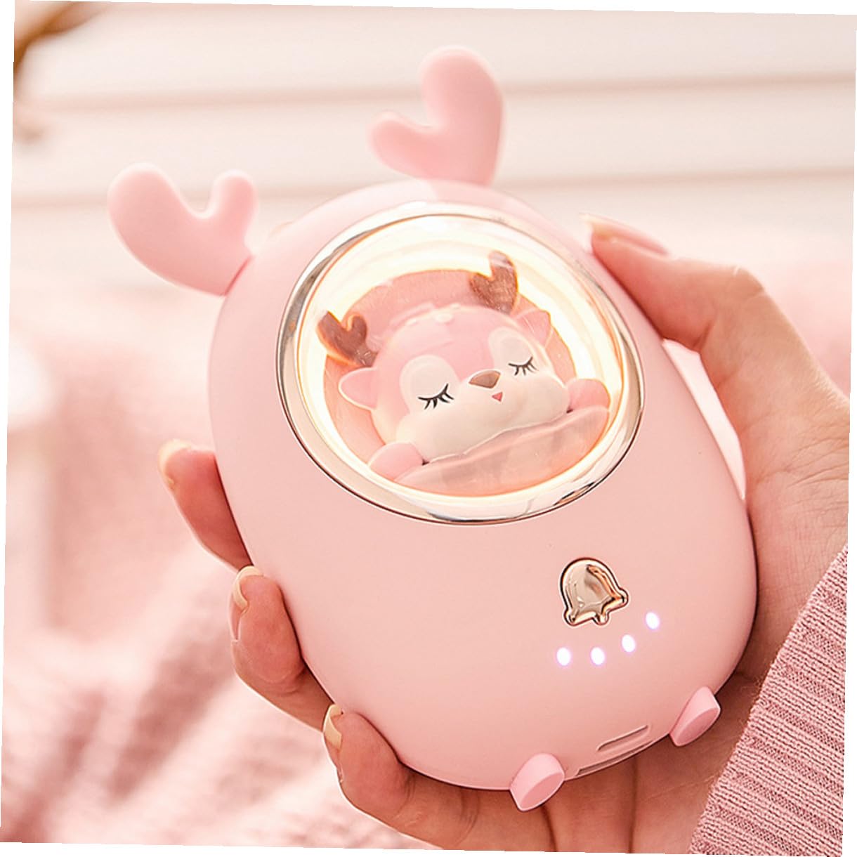 Mini Chauffe-Mains Rechargeable USB Motif Dessin Animé, Portable, Batterie Intégrée, Sécurité Certifiée, Camping Randonnée, Chauffage Rapide, Usage Extérieur et Voyage