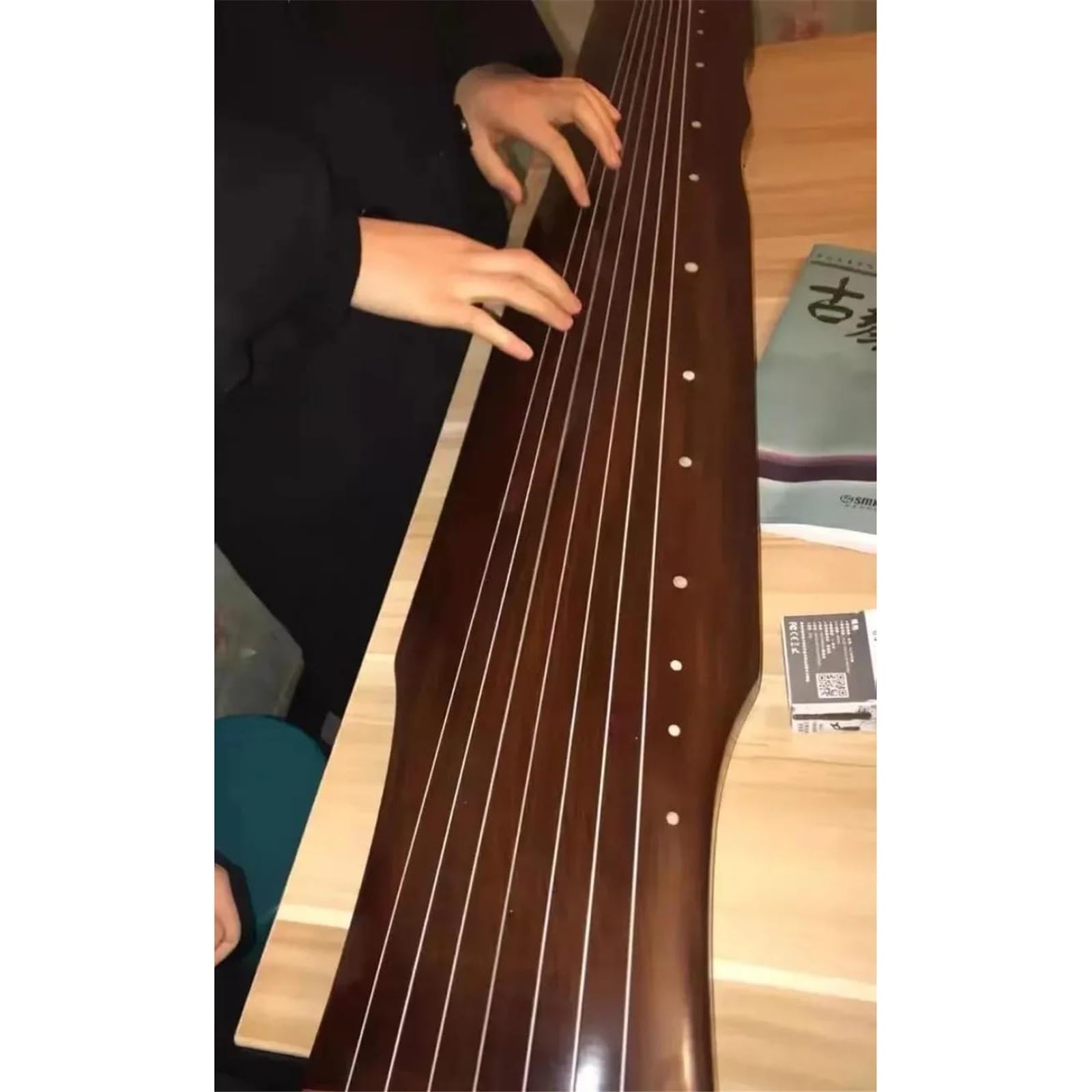 Guqin Fuxi Professionale Fatto A Mano A 7 Corde Per Esercitarsi Nell'insegnamento Degli Strumenti A Corda Marrone Nero Principianti Guqin(Brown)