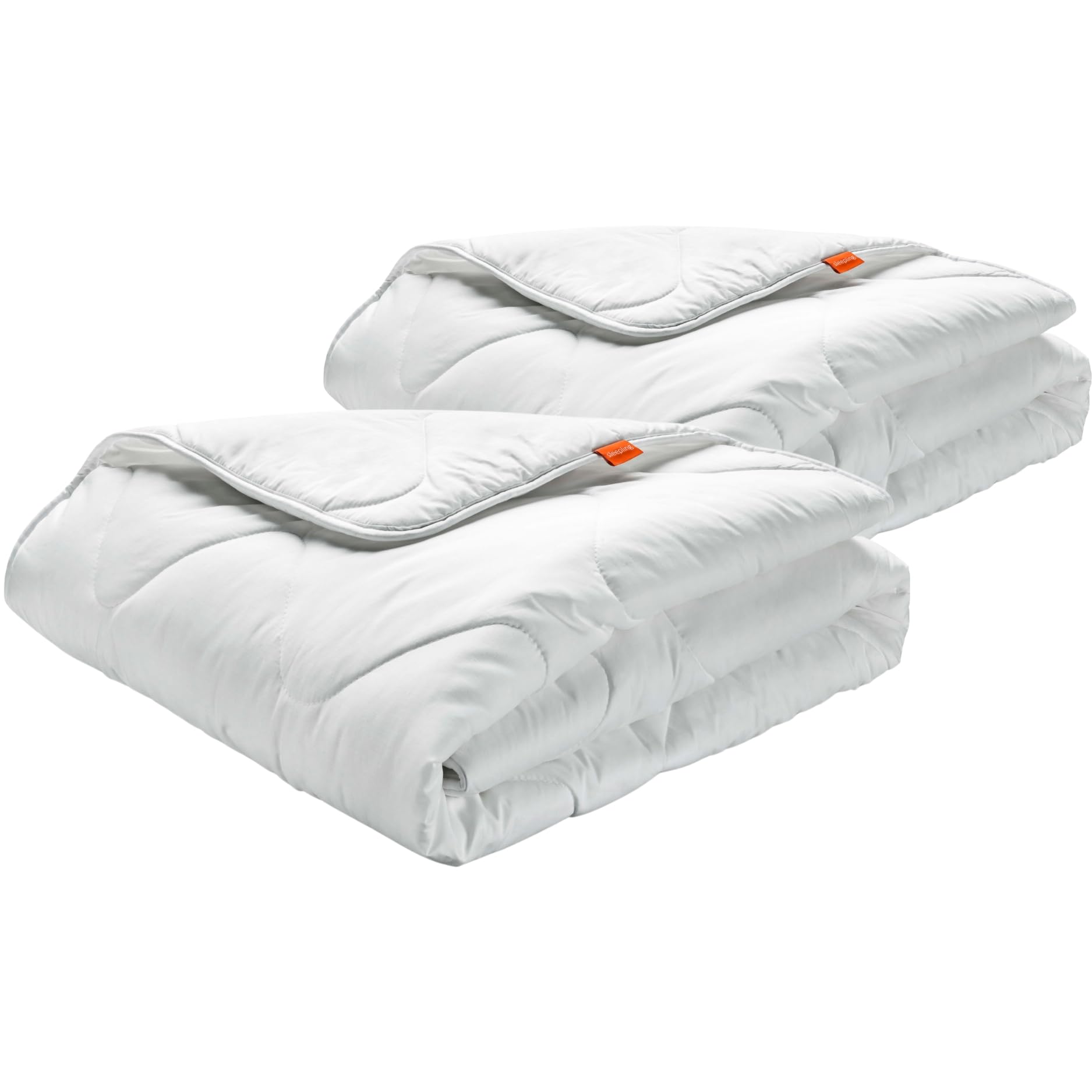 Couette d'hiver 135 x 200 cm lot de 2 sleepling blanches pour un couchage individuel chaud