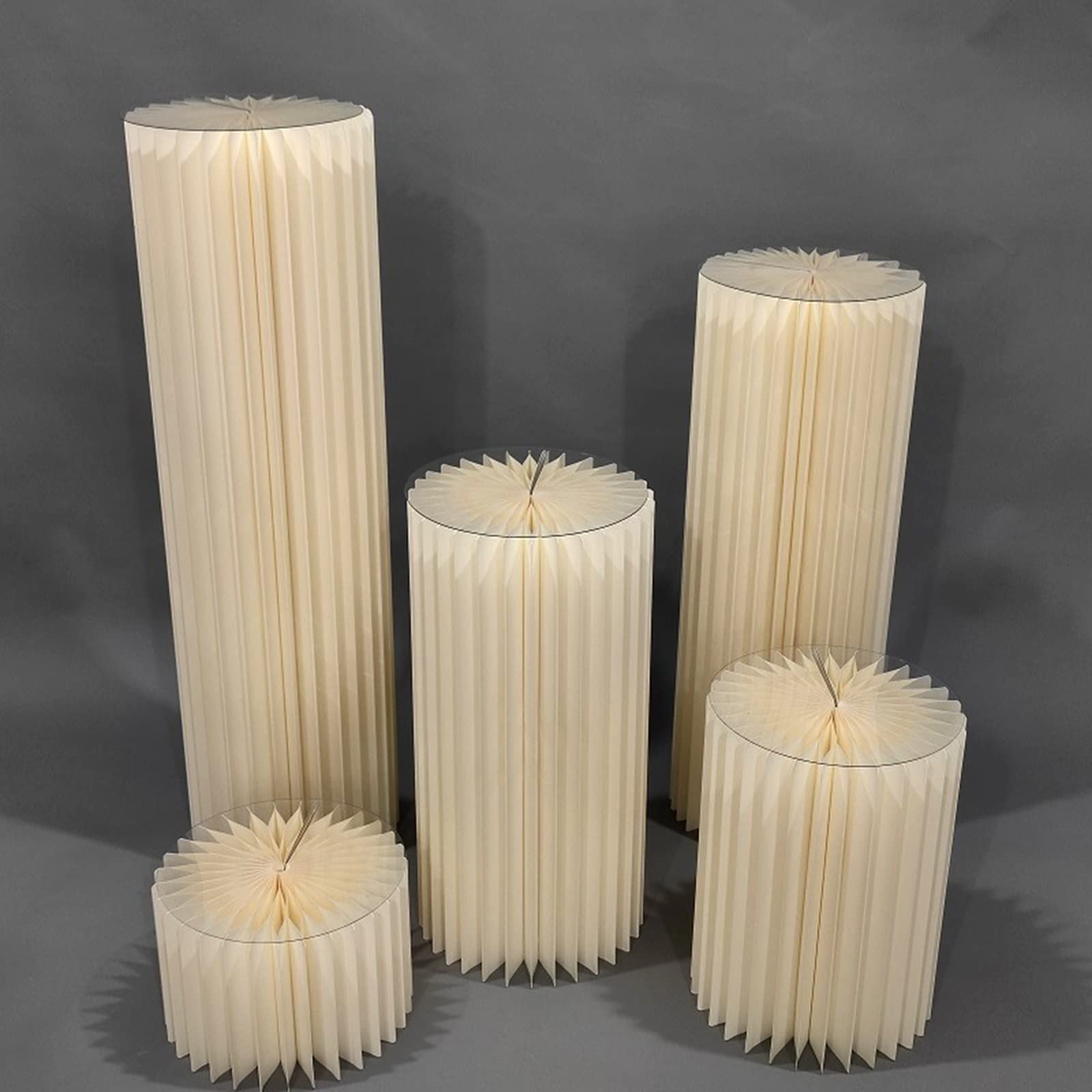 Supports cylindriques pour décoration de mariage et buffets chics