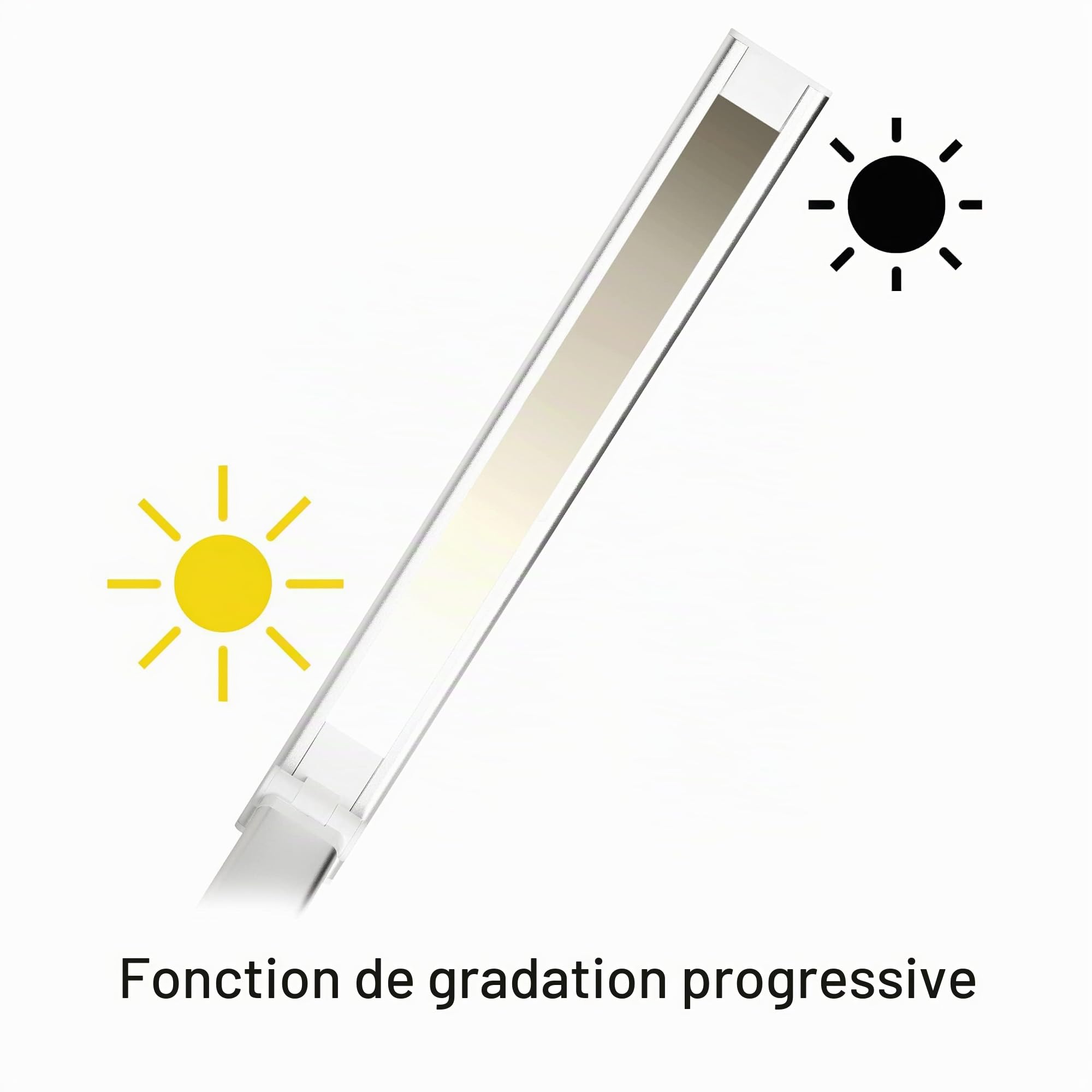 Unilux 400124478 Lampe de Bureau, 5.5 W, Blanc/Gris Métal, 35 x 30 x 11cm