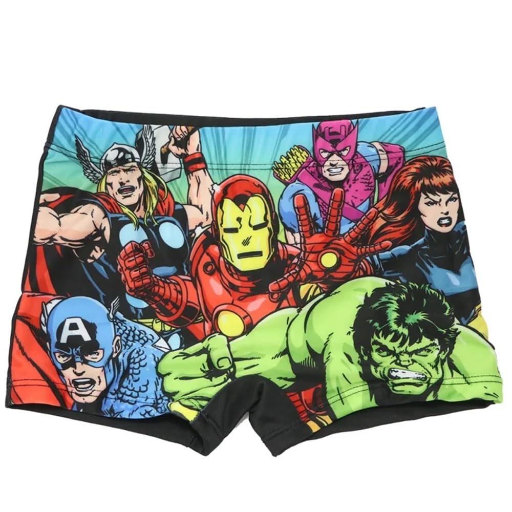 Marvel Boys Black Avengers Swim Shorts For (Uk, Age, 8 Years, 9 Years, Regular, )