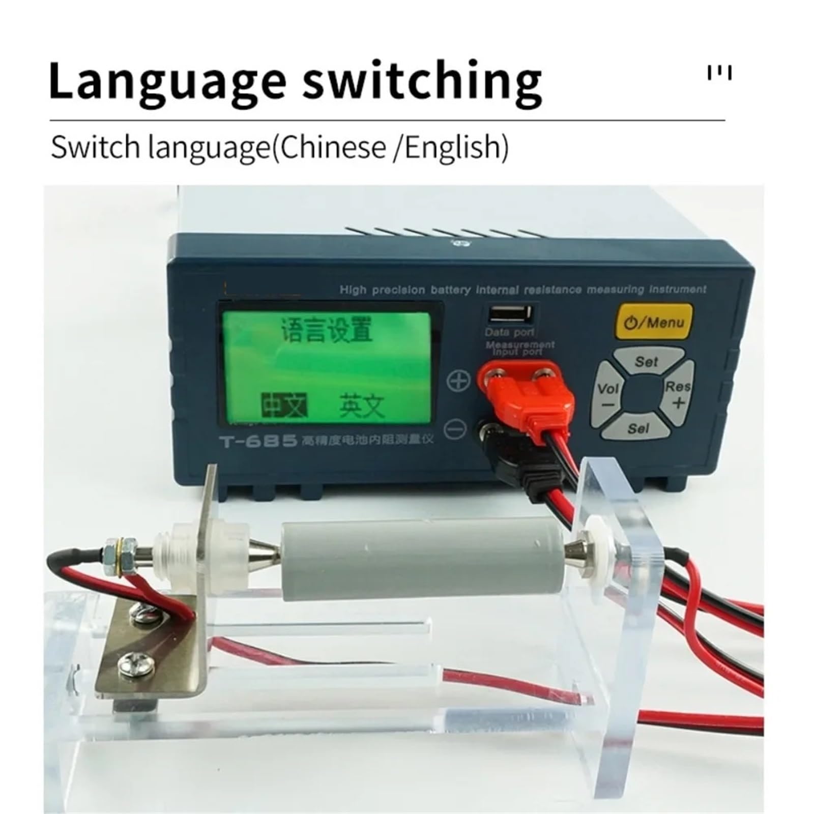 Probador de resistencia interna alta precisión for baterías litio T-685, analizador detección automática voltaje 18650 Alta precisión
