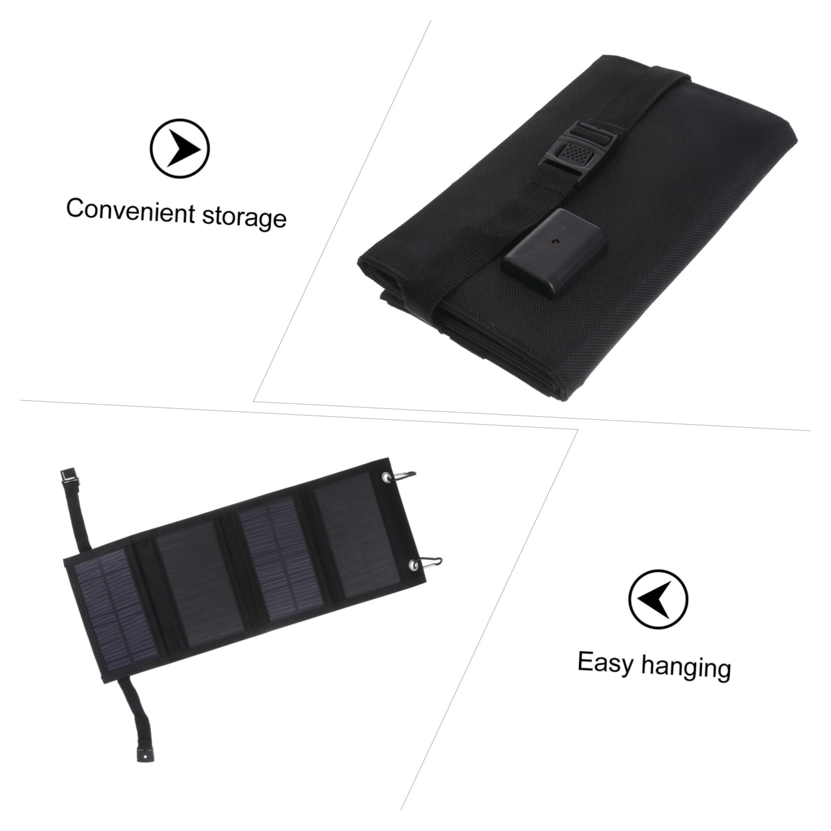 Cargador Solar Plegable USB Panel Solar Exterior Portátil Alta Eficiencia para Camping Senderismo