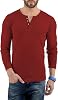 Decrum Mens Henley Long Sleeve Shirts - Soft 3 Button Tees Casual Full Sleeve T-Shirts Men