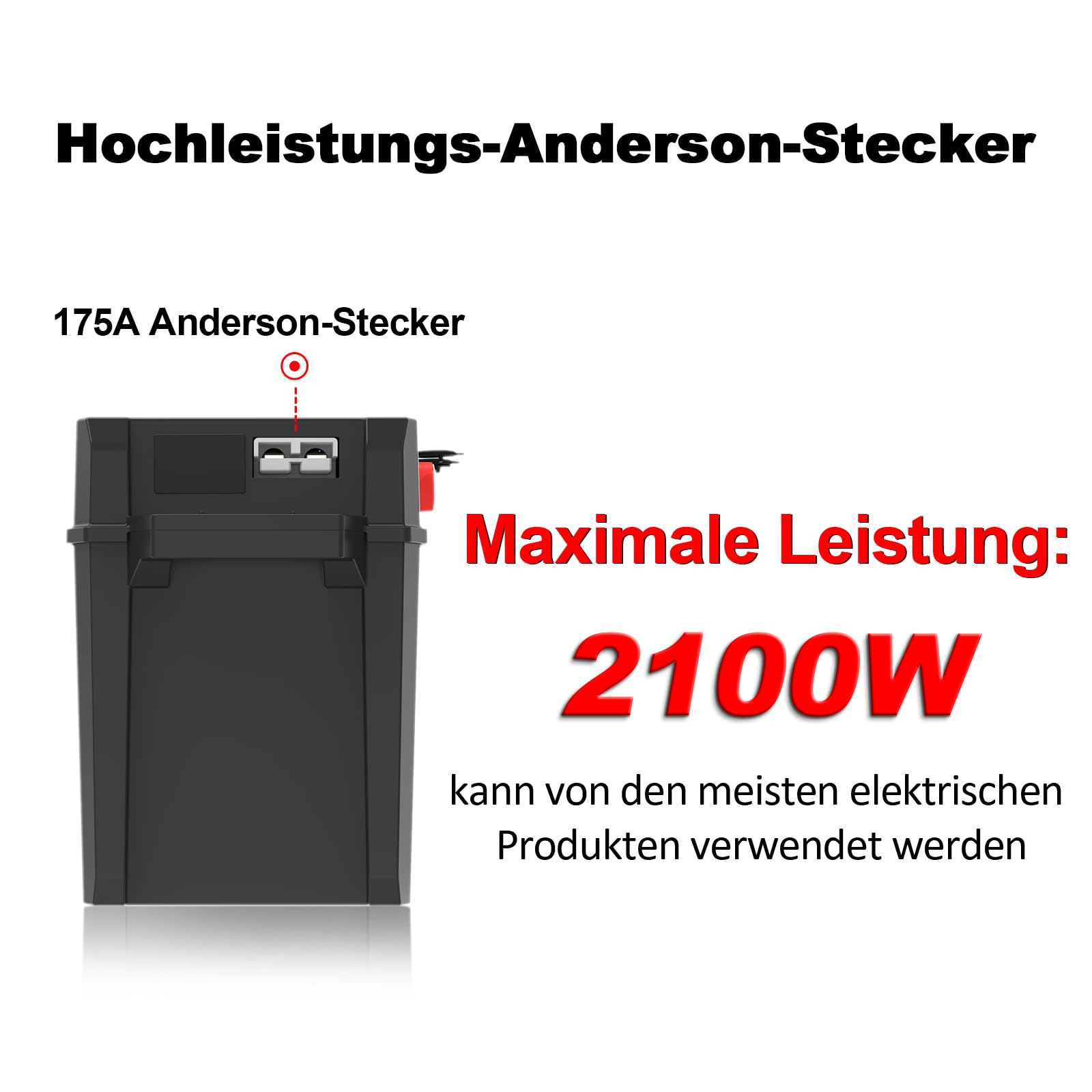 Batteriebox mit USB und Anderson Stecker, 12V wasserdichte Smart Batteriebox für Boot, Trolling Motor, Outdoor Camping, RV (BM001)