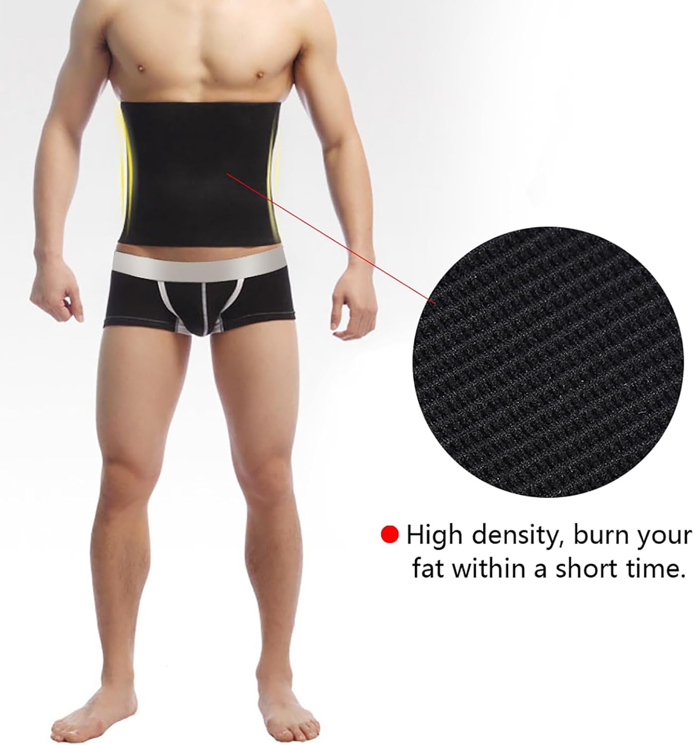 Waist Trimmer for Men Exercise Belts, Men Slimming Belt Body Shaper Waist Beer Belly Abdomen Belt Compression Girdle(M)