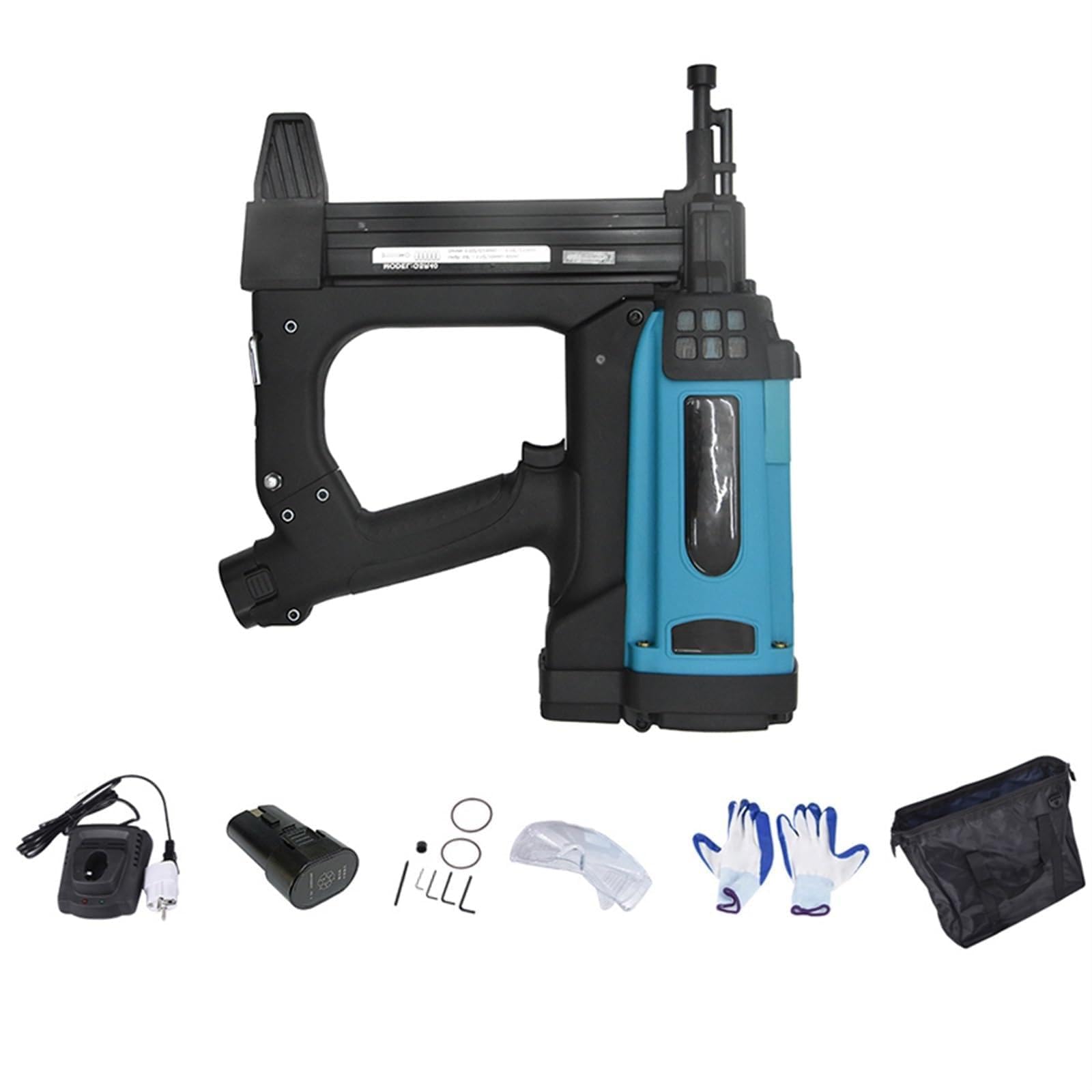 GSR40 pneumatyczny pistolet do gwoździ 7. 2V bateria litowa elektryczny pistolet do gwoździ zszywacz pneumatyczny narzędzia pneumatyczne do ramy i szyny nośnej(With 1pc Battery)