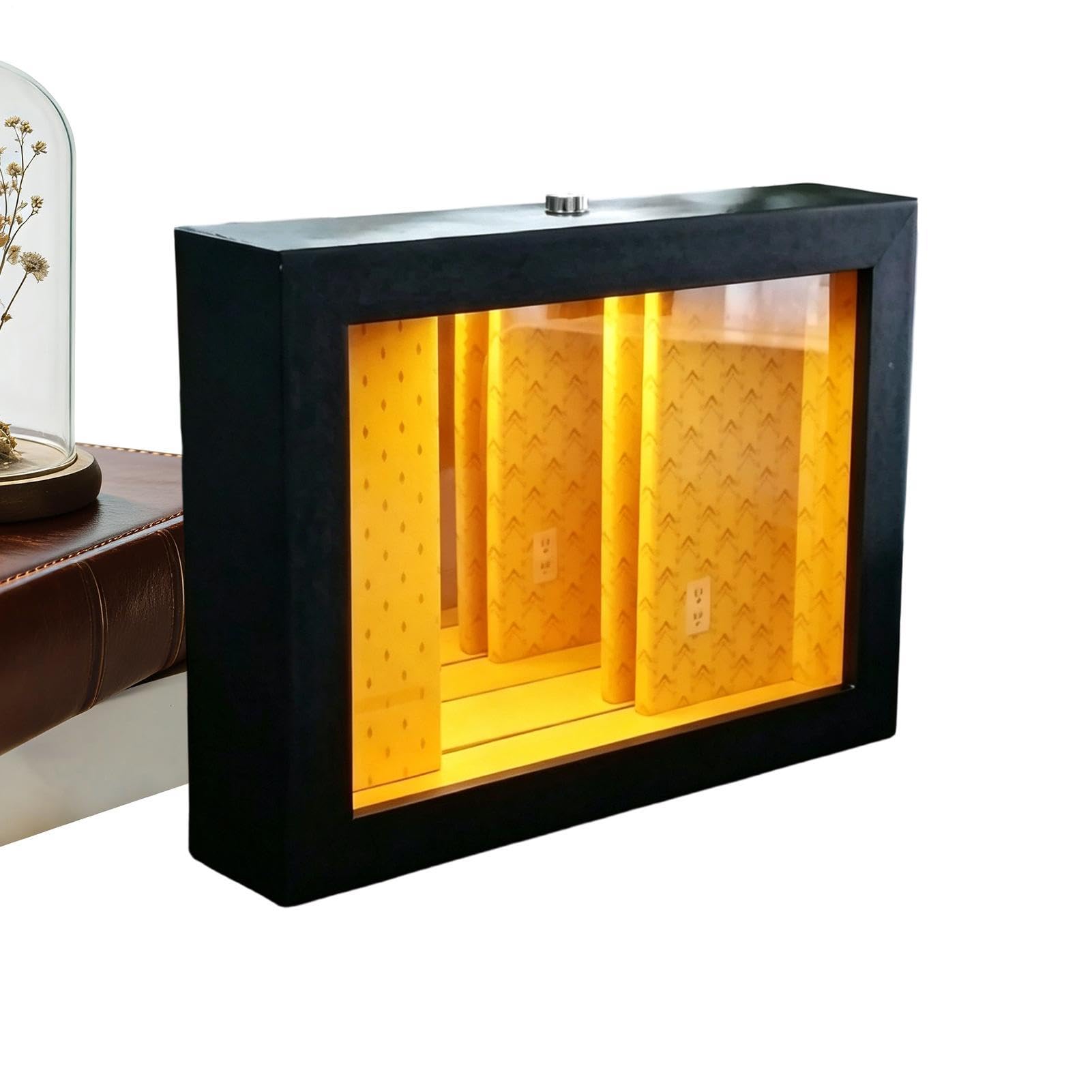 Marco decorativo de oficina con diseño de espejo abismo 3D LED
