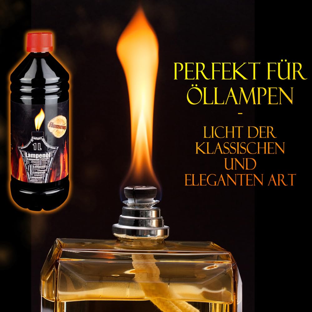 Lampenoel 1-48 Liter Lampenöl Oel Garten Fackeln Laterne Fackel Öl Innen Camping Flasche Oil Outdoor Öllampe Petroleum Lampe flüssig Gartenfackeln Flameup, Anzahl:24 L