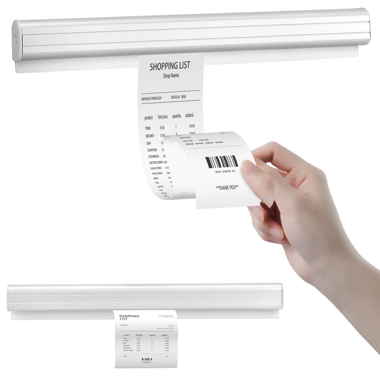 Qwork Qwork® 12In/30Cm Restaurant Order Grabber, Tab Grabber And Order Holder Wall-Mounted Alumium Display Rail Rack To Hold Orders Tabs Papers For Catering Cafes Pubs Bars