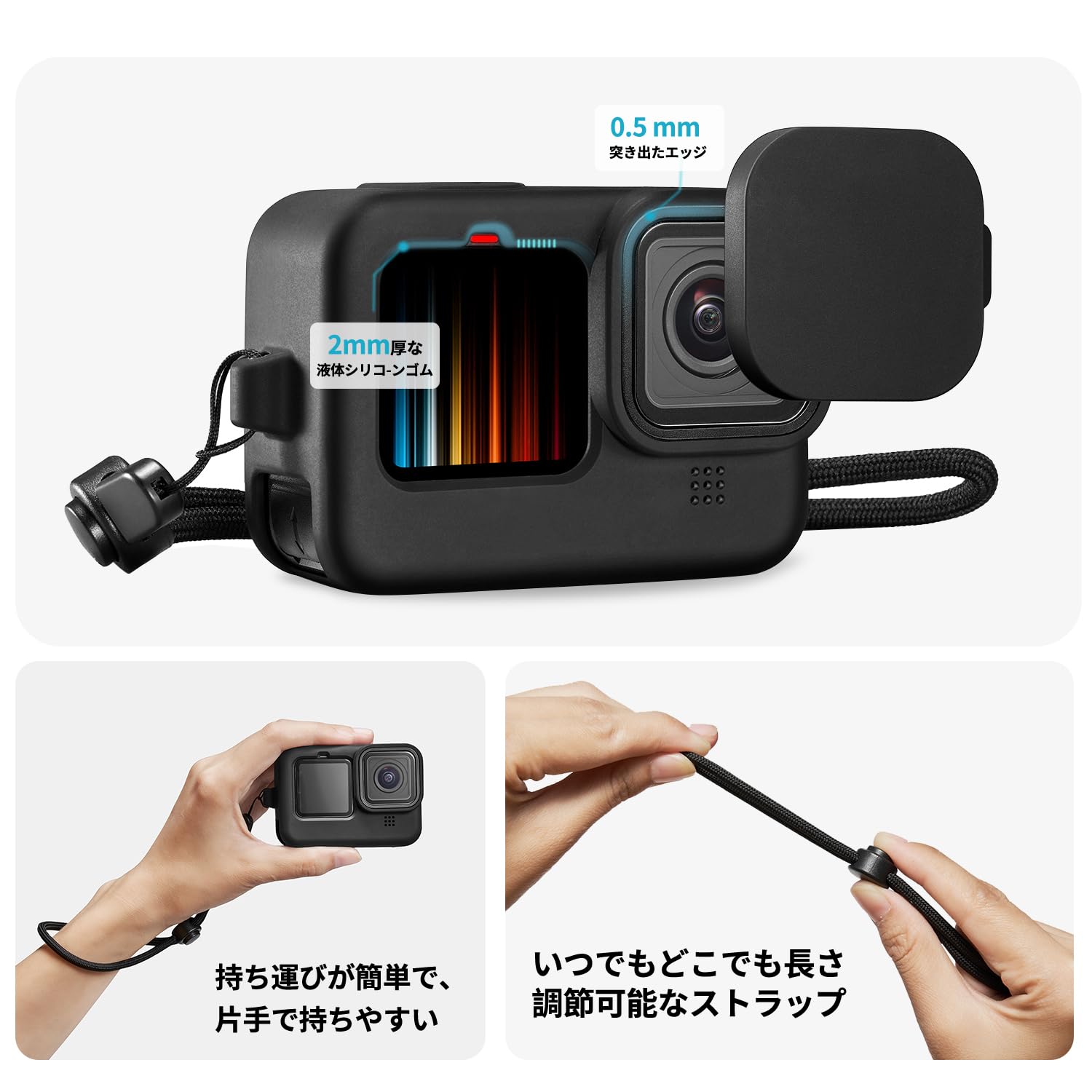 Amazon | For GoPro12 ゴープロhero11 / 10/ 9 用のアクセサリー 保護 