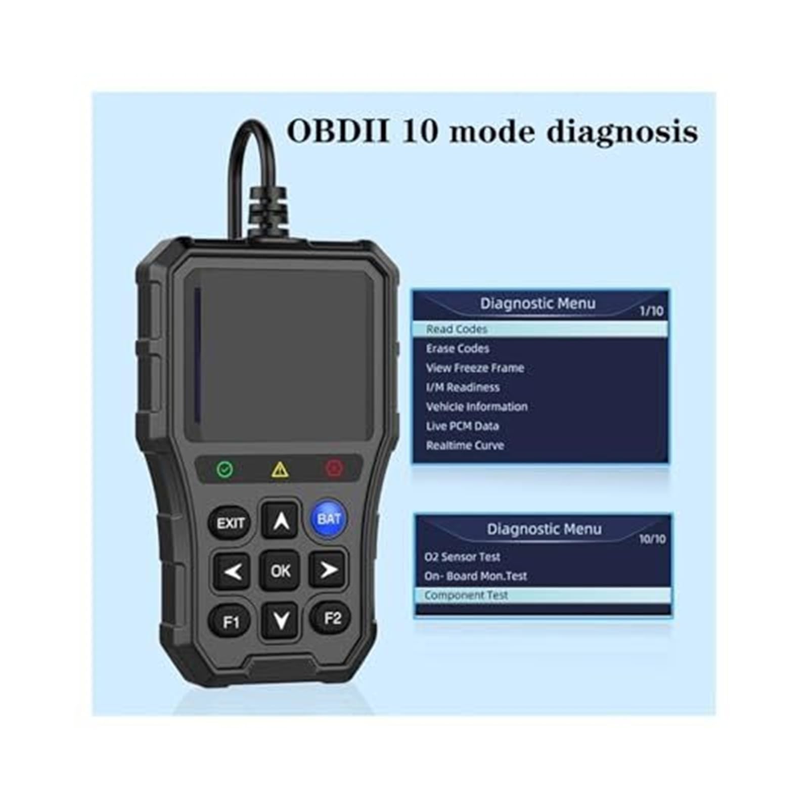 Narzędzie diagnostyczne samochodu Czytnik kodów OBD2 Skaner usterek Wielojęzyczny sprawdź układ silnika Tester akumulatora YM519