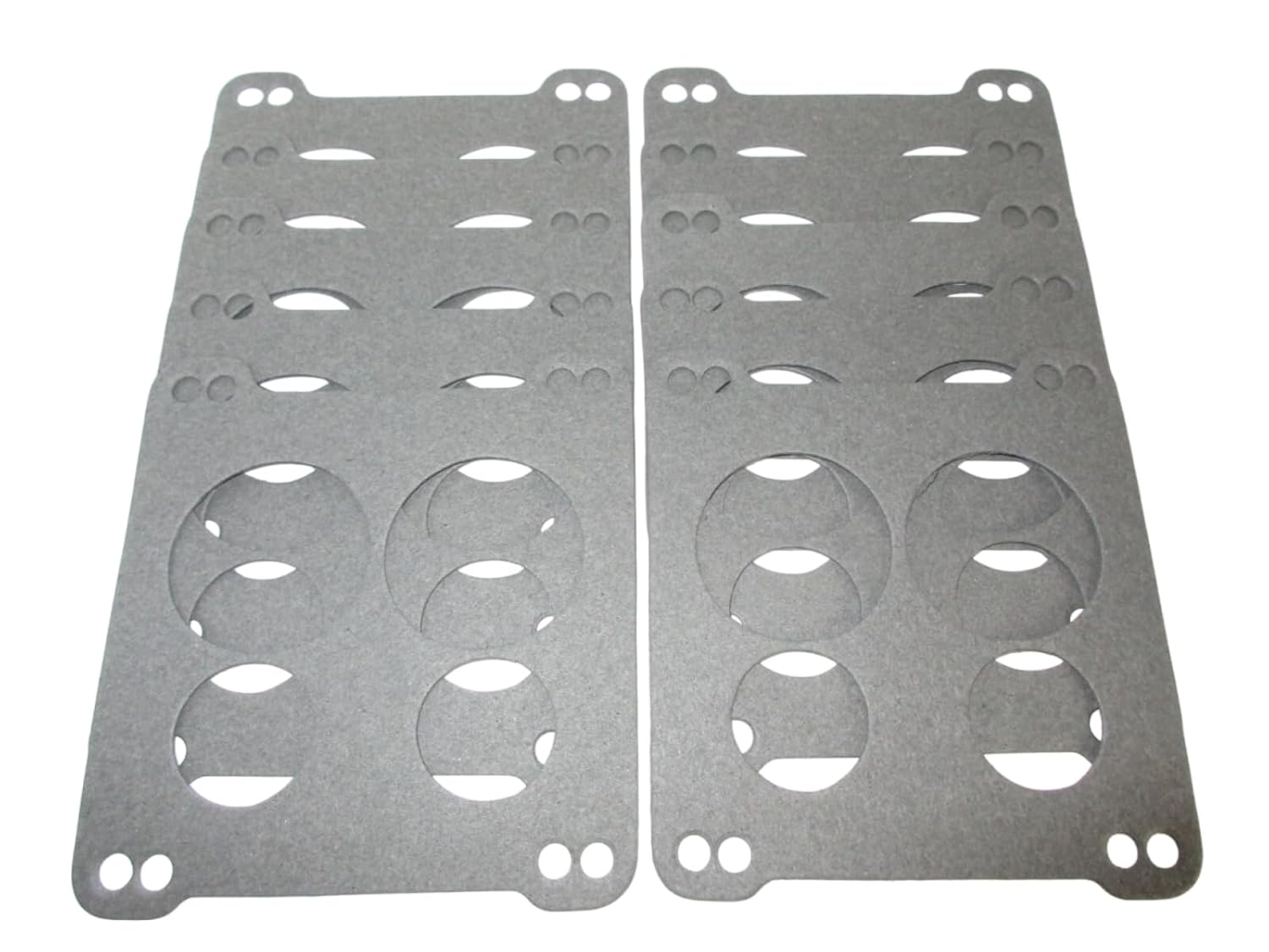 Carburetor Base Gaskets, Compatible for Edelbrock Carter Holley AFB Ported Rochester Quadrajet Thermoquad Spreadbore Carbs, Gaskets are 1/16 Inch Thick, Part Number SPC9175-10