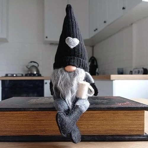 Miniatura 3 de 2 gnomos de café decoración de accesorios de barra de café hechos a mano gnomos suecos Tomte regalos de granja figura escandinava para decoración