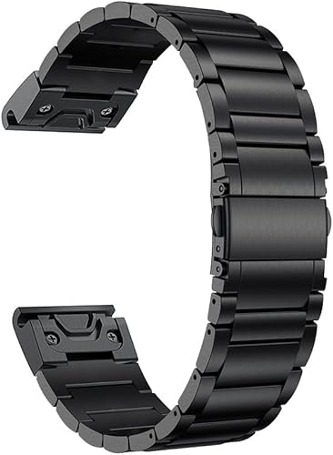 LDFAS Fenix 6S5S - Correa de reloj de titanio de 0.787in para Garmin Fenix 6S6S Pro5S5S PlusD2 Delta S, color negro
