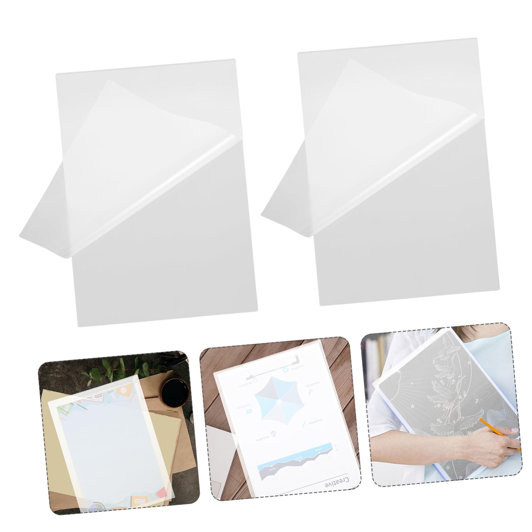 100 pezzi Laminati Trasparenti Pellicola Plastificazione Termica per Ufficio e Casa Protezione Documenti Resistente