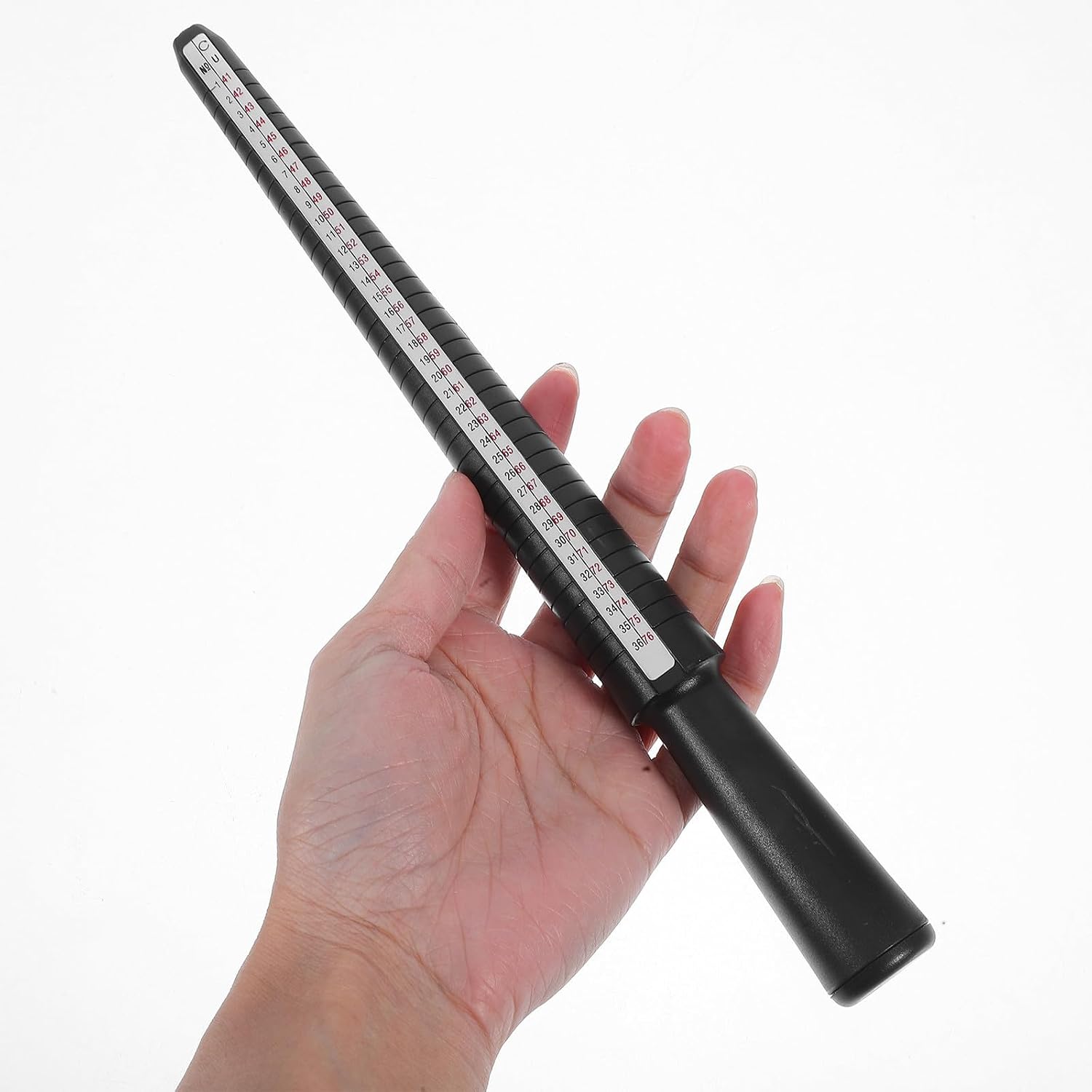 Garneck Ring Sizer Measuring Tool Set with Ring Mandrel Size 2-15 Size 0-13 Accurate Measurement for Personal Use and Designers Black Pp and Stainless Steel