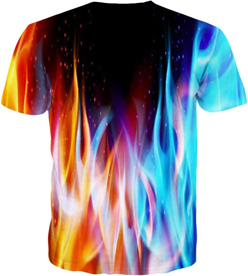 Hgvoetty Unisex 3D Print Shirts Colorful Space Graphic Tees for Men Women Teens - Image 4