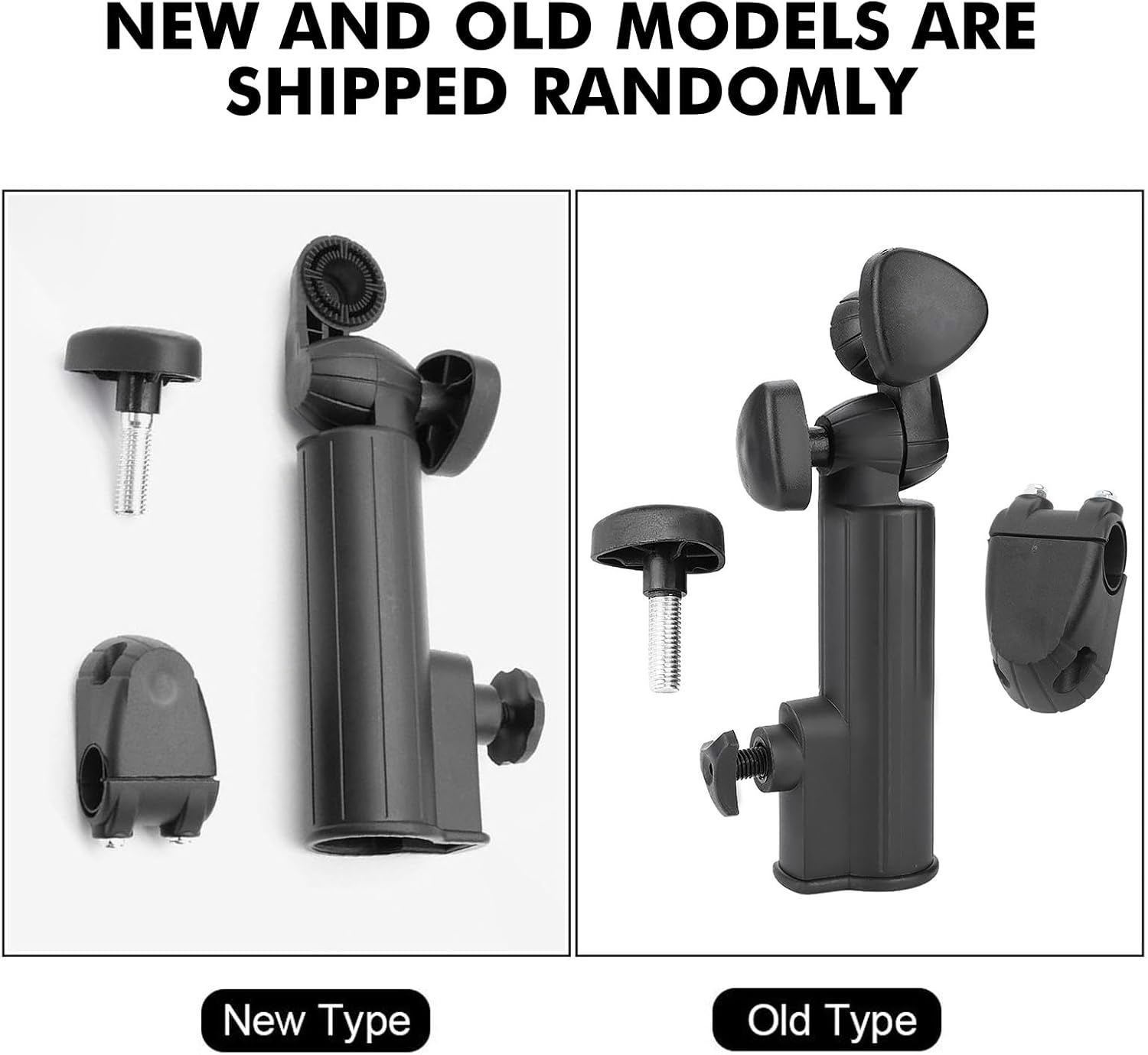 DEWIN Golf Push Cart Umbrella Holder, Universal Golf Trolley Umbrella Stand with Adjustable Angle for Golf Cart Handles Baby Stroller Fishing Beach Chair Wheelchair with Round Frames - Image 4