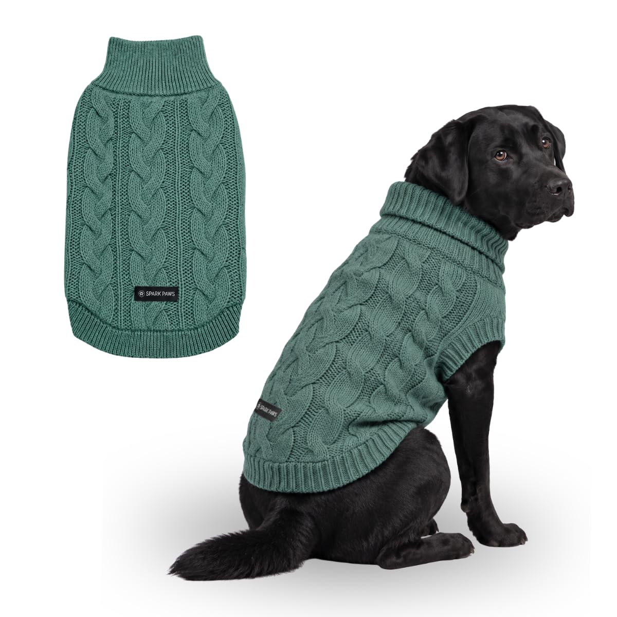 Spark Paws Knit Dog Sweater - Winter Dog Clothes, Small Medium Large