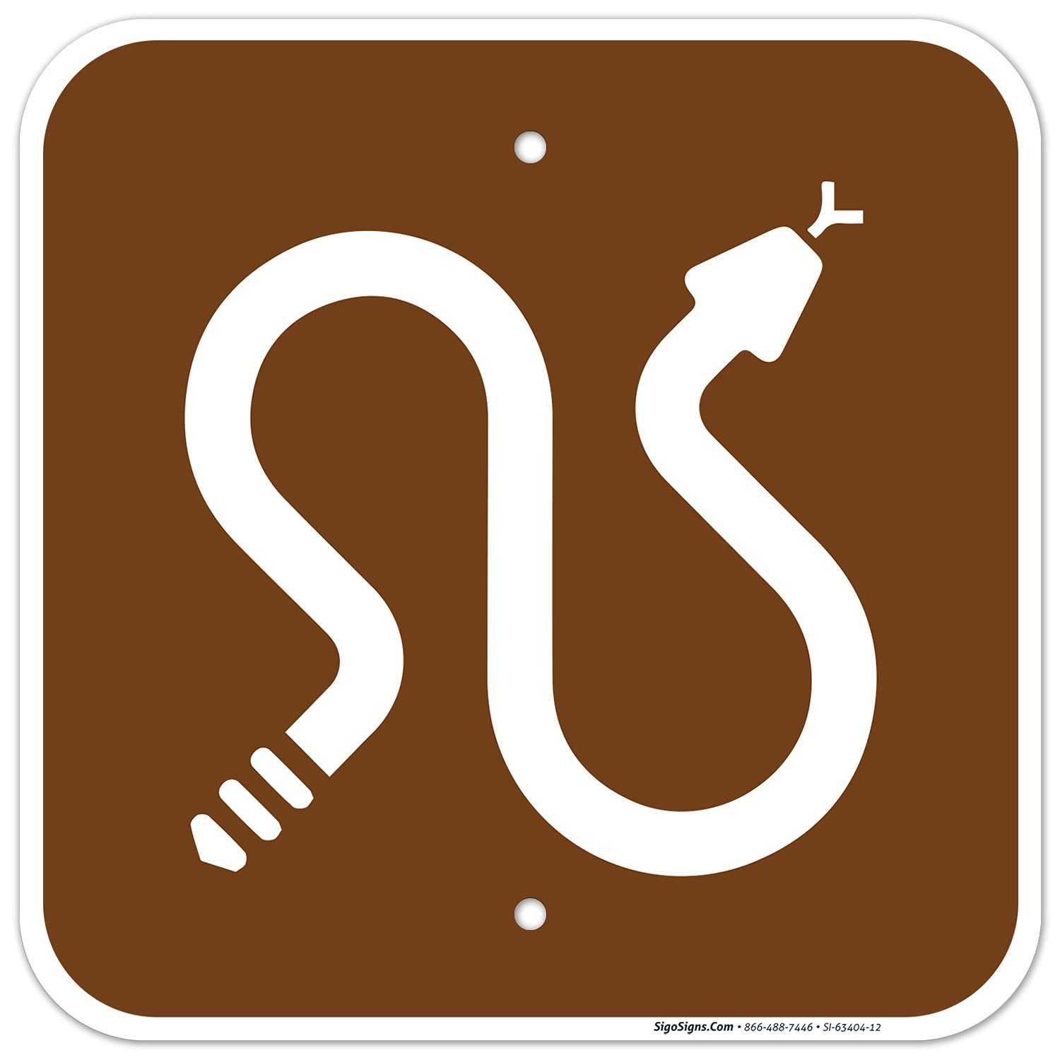 Rattlesnakes Graphic Only Sign, 12x12 Inches, Rust Free .040 Aluminum, Fade Resistant, Made in USA