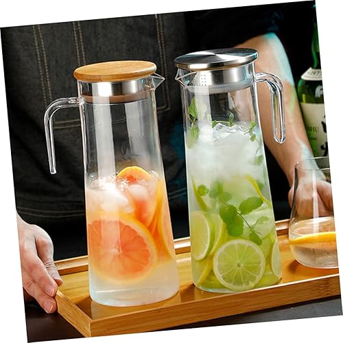 Miniatura 8 de UPKOCH Botella de agua fría Hervidor de té transparente Hervidor de té transparente Jarra de limonada Jarra de bebidas Jarra de bebidas Jarra de