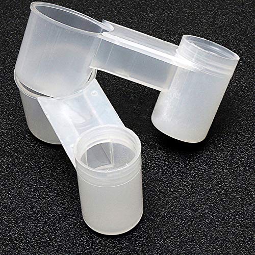10/20 piezas jaula de aviario de plástico portátil taza de bebedero transparente botella de agua alimentador de pájaros accesorios de bebedero para palomas (Color : 20pcs)