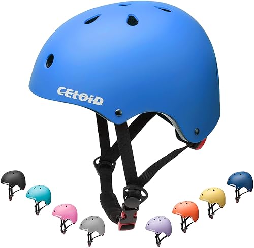 CELOID Casco de bicicleta para niños, cascos de patineta para niños de 2 a 3 a 5 a 8 a 14 años, ajustable, multideporte, bicicleta, patinaje,