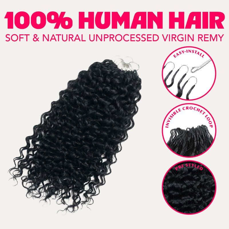 100% Unprocessed Remy Human Hair Feather Crochet Extensions for Women – Reusable, Invisible Knotless Feather Hair - Brumese - Honey Blonde