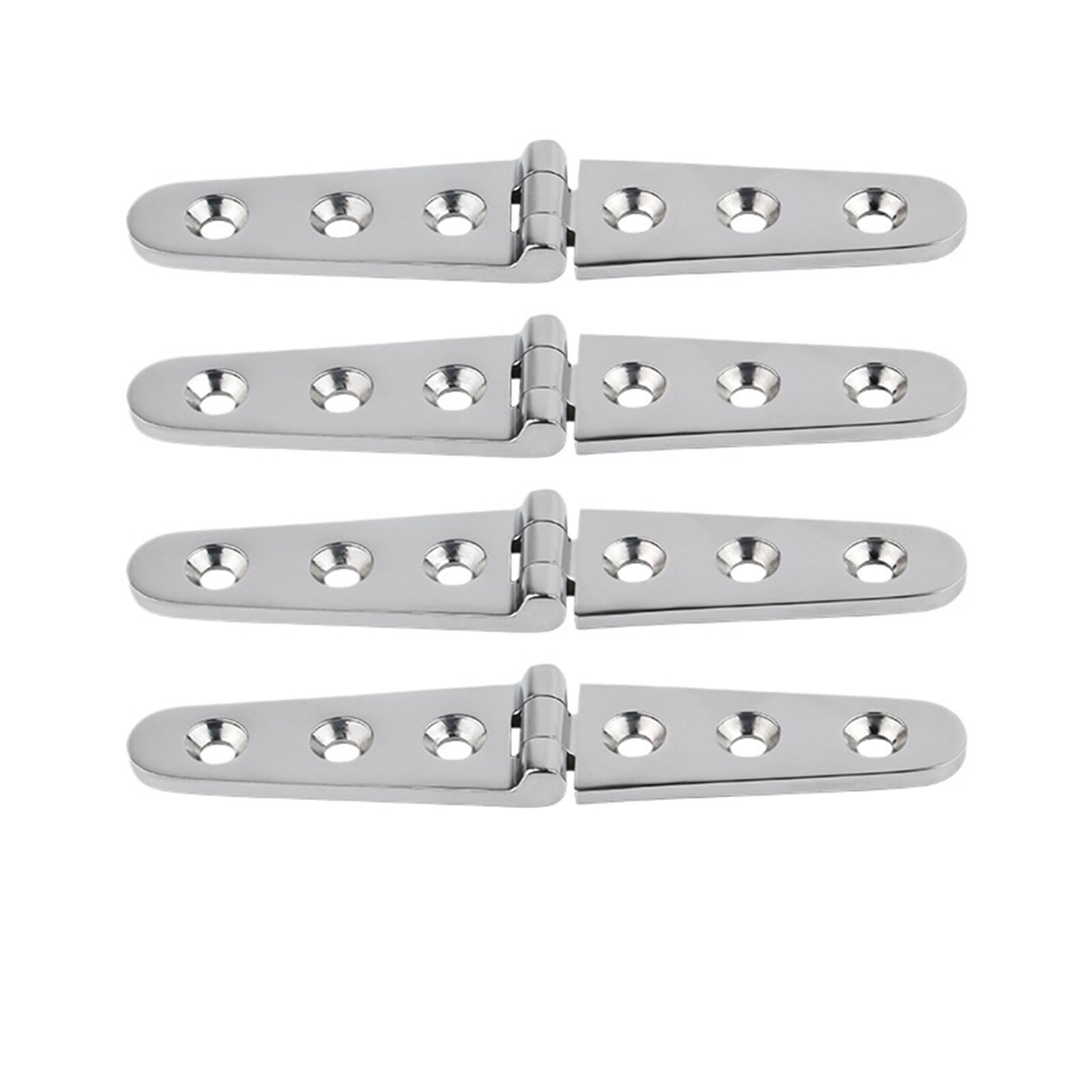 4pcs 30x152mm Stainless Steel 316 Boat Hinge with 6 Holes