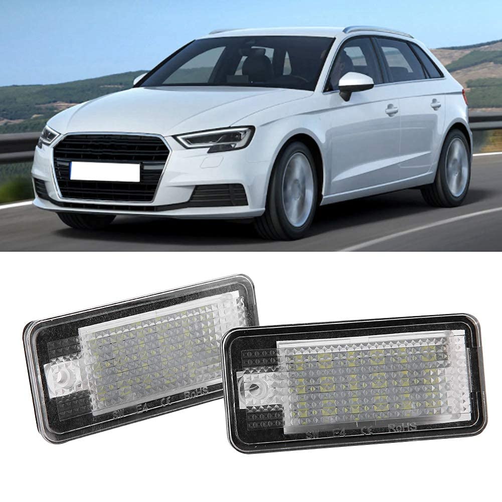 2 Ampoules LED Plaque D'immatriculation 3W 12V - Pour Audi S8, RS4 Cabriolet, éclairage Plaque