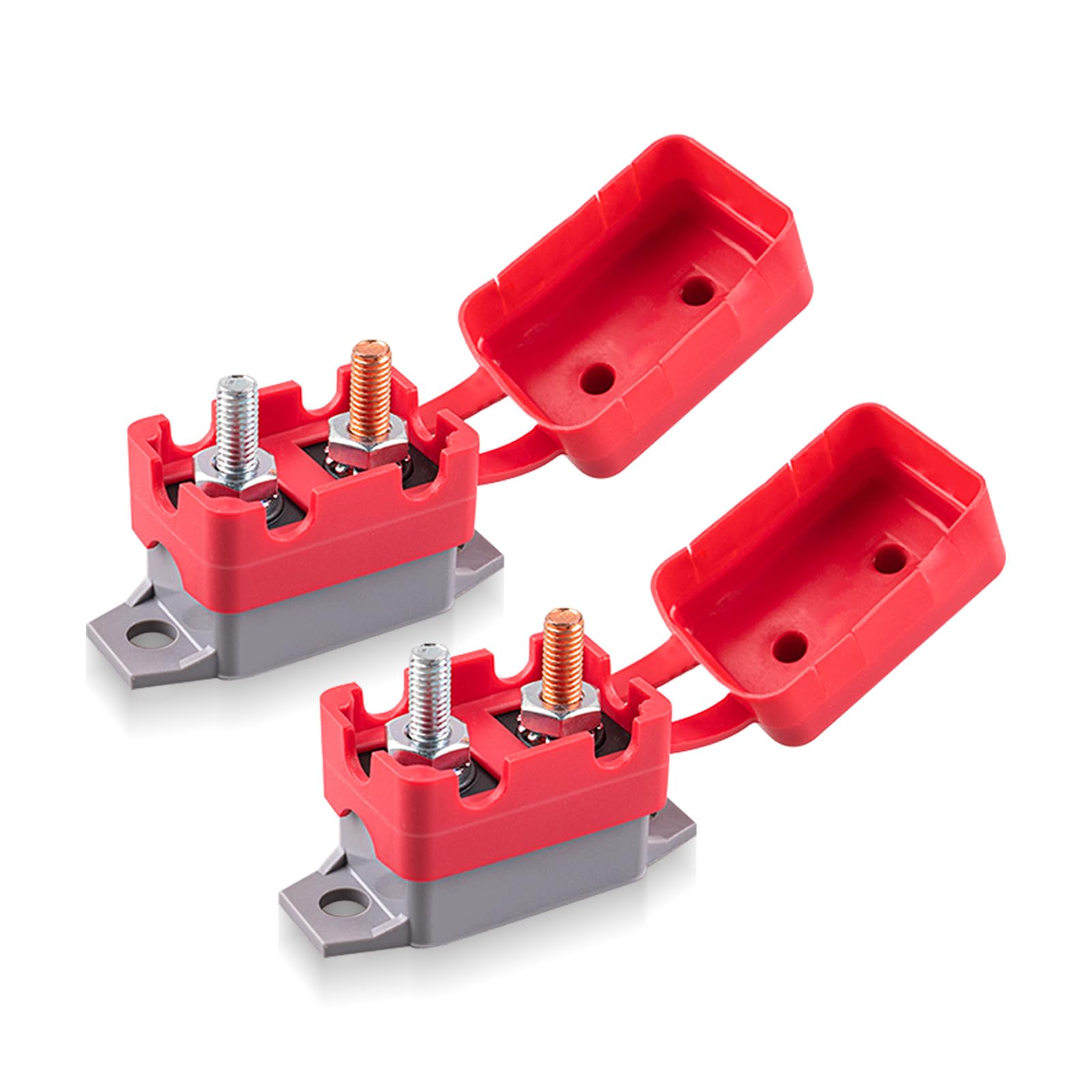 2 PCS DC 12V - 24V 30Amp Automatic Reset Circuit Breaker for Car, ATV, RV, Ship, Battery Chargers and More（with Cover）