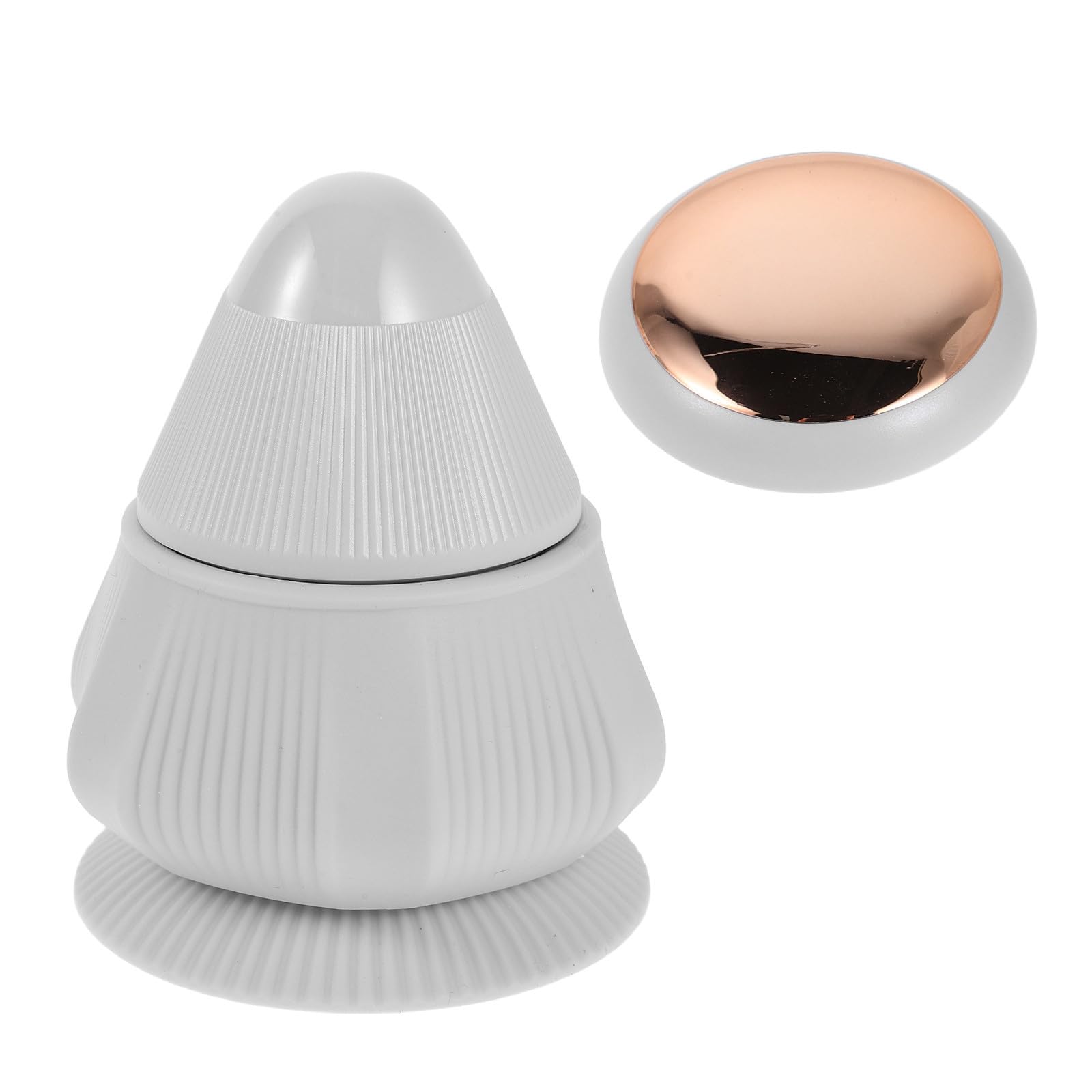 Mikikit Tragbares Multifunktions Massagegerät mit Vibrations und Wärmefunktion Massageball mit Konischem Design aus Kunststoff Leicht und Wandmontierbar für Nacken und Schultern im Büro