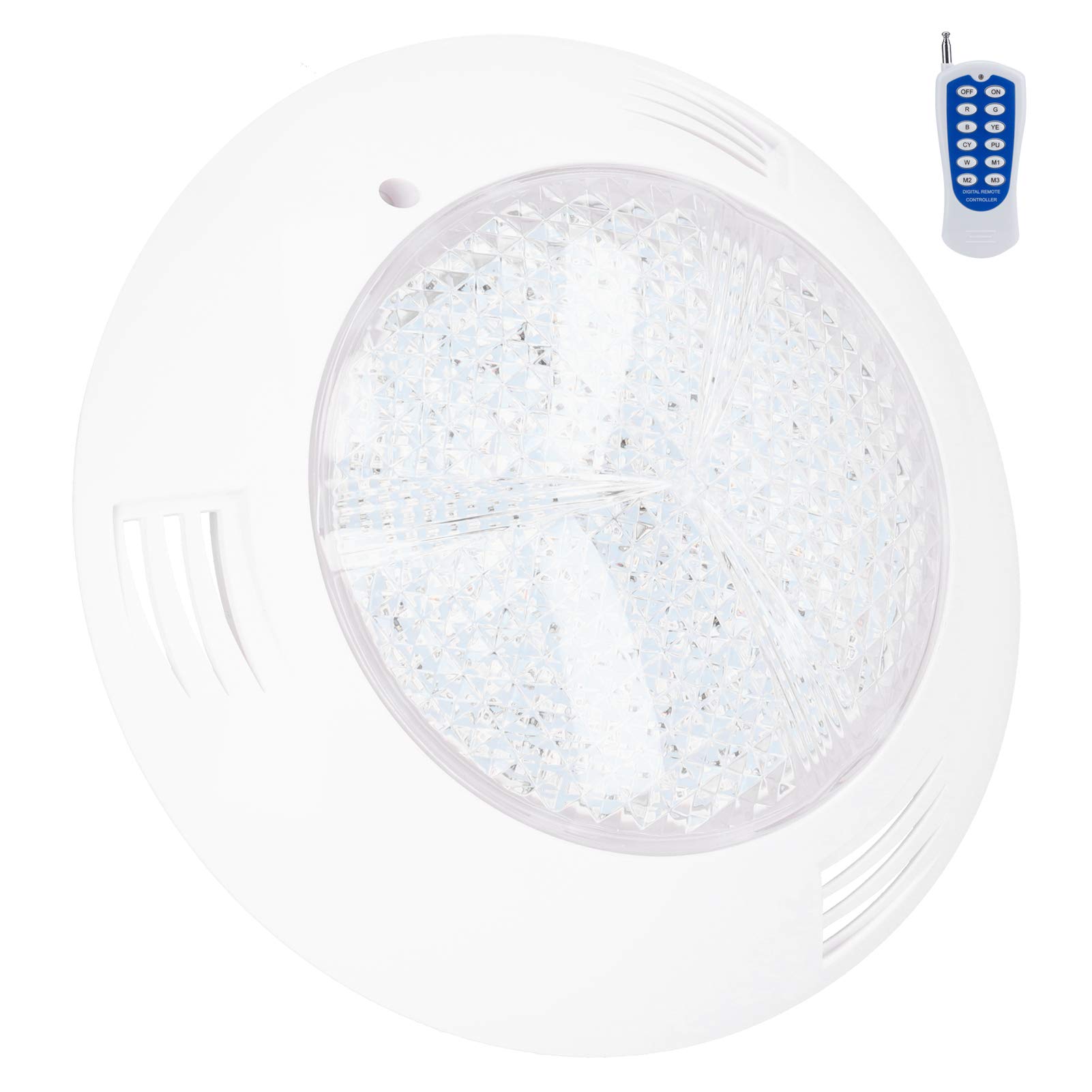 Fdit Luce per Piscina 300LED RGB con Telecomando, Lampada Subacquea Impermeabile IP68 da 30W per la Decorazione del Paesaggio e L'illuminazione del Giardino