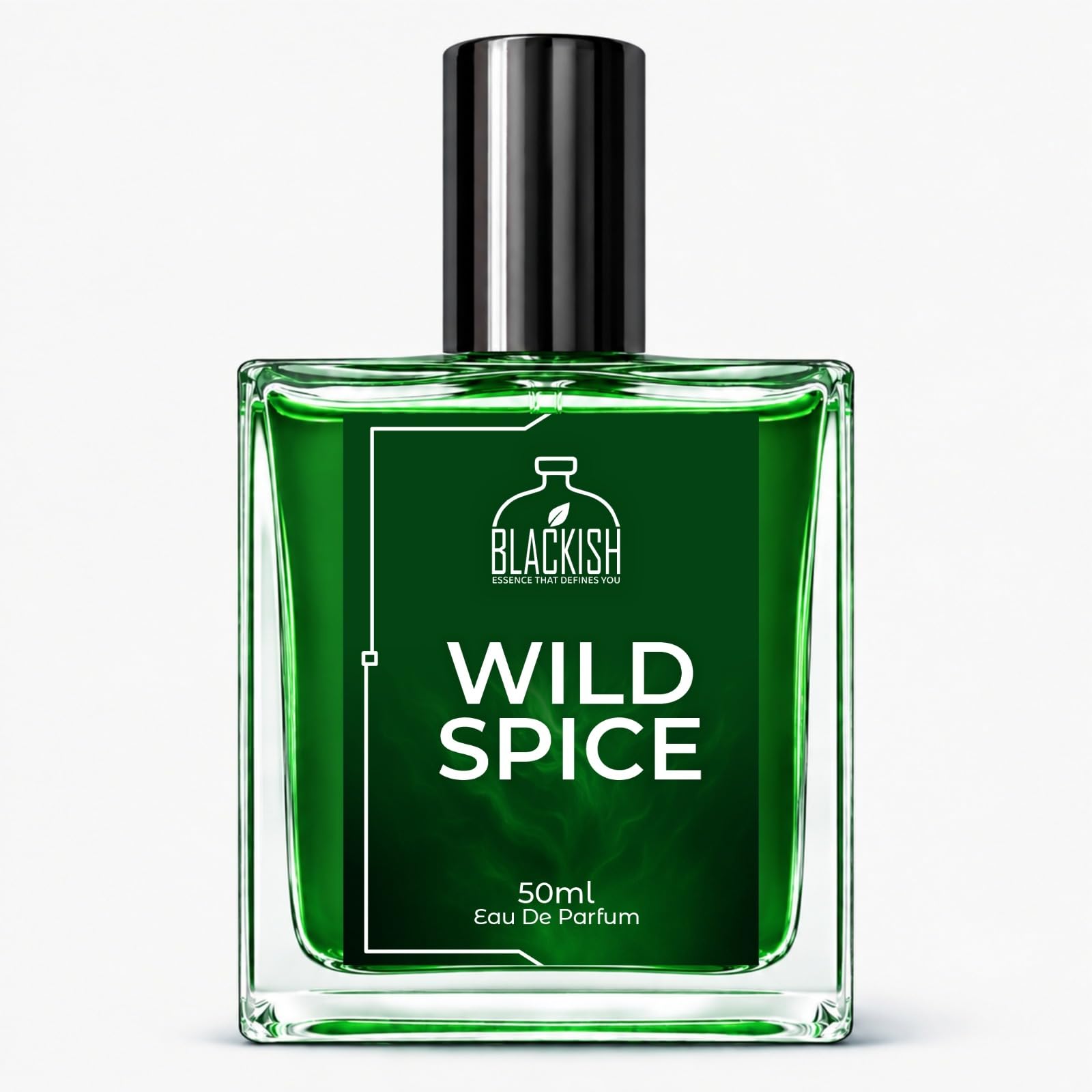 blackish wild spice eau de parfum for men | bold & long-lasting spicy fragrance | 50 ml perfume spray for everyday, office, party & special occasions