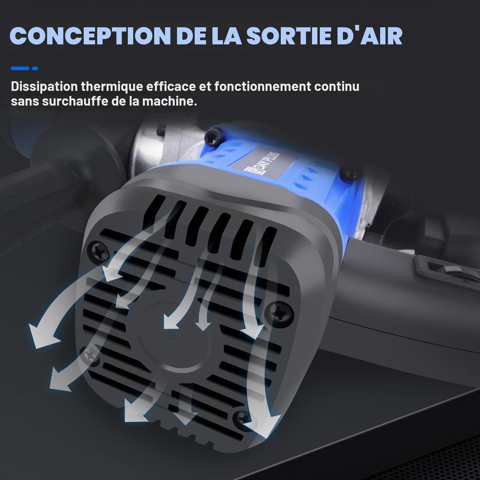 Kit marteau piqueur de démolition électrique 1500 W avec poignée rotative à 360°, 6 vitesses variables, avec graisse, burin, forets